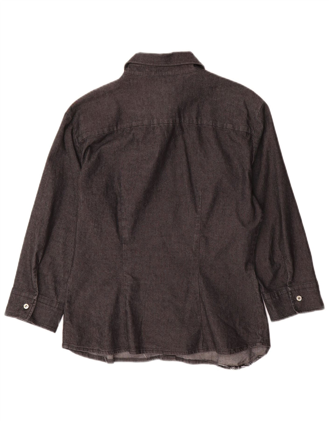 BENETTON Ženska košulja 3/4 rukava UK 10 Mali sivi pamuk