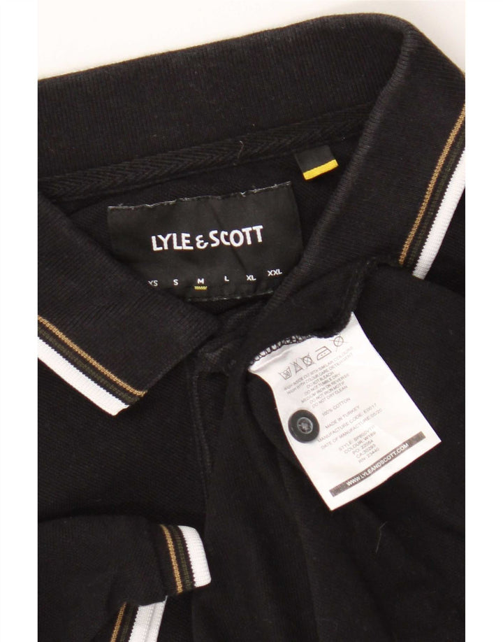Lyle & Scott muška polo majica srednje crne pruge, pamuk