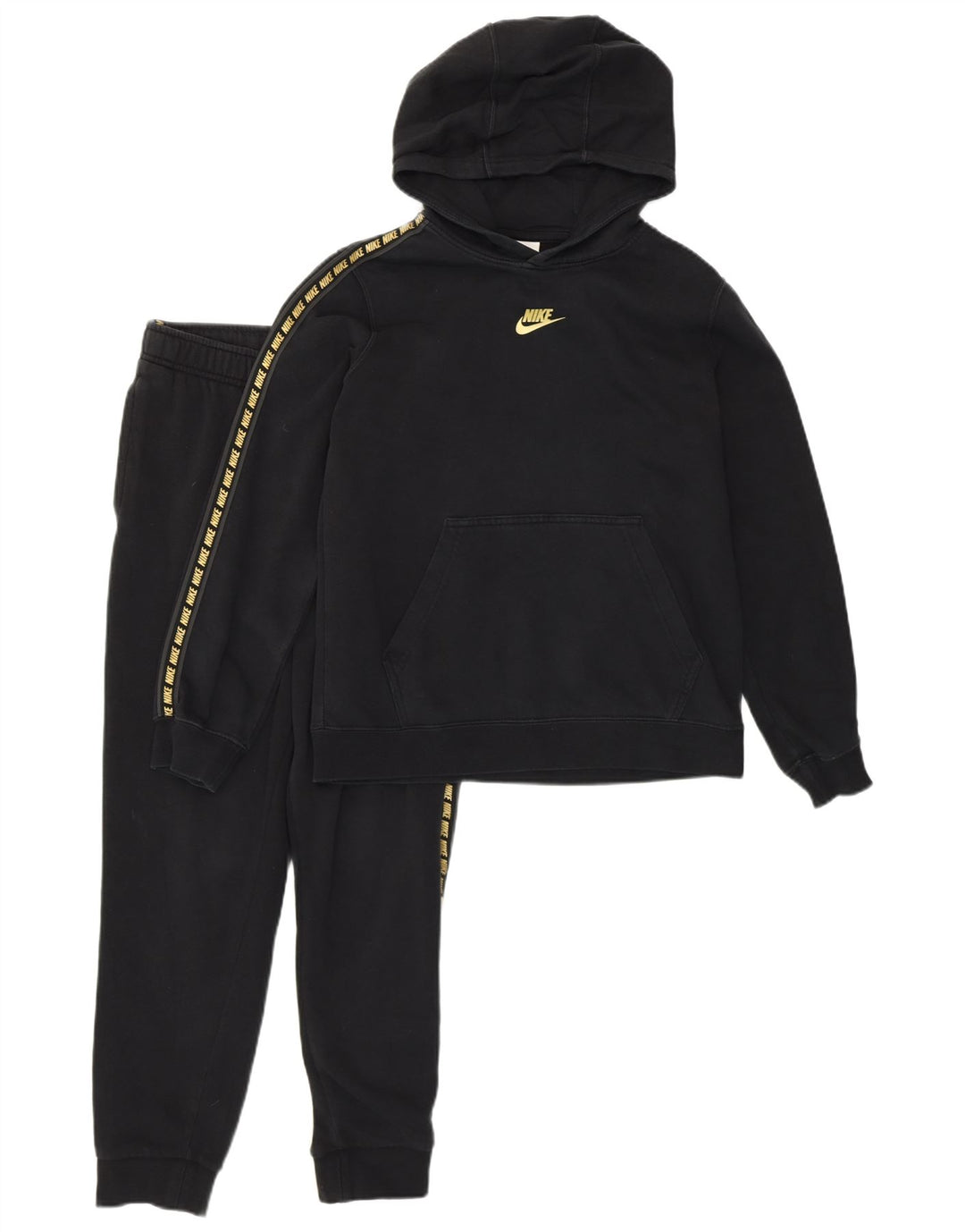 Nike Girls Loose Fit Graphic Full Trenirka 12-13 Years Large Black Cotton
