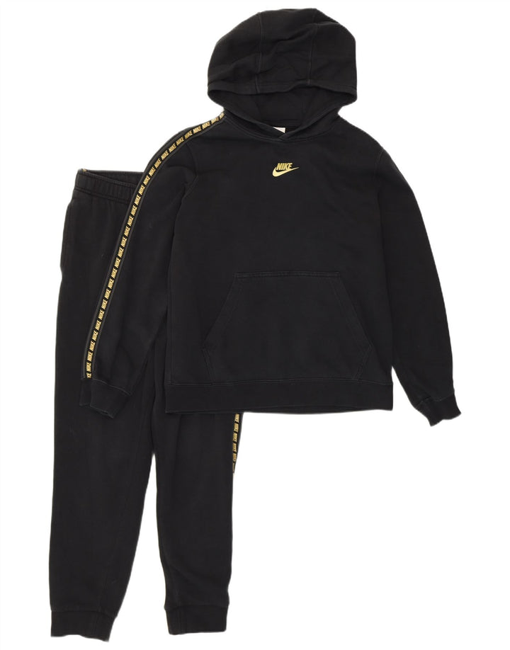 Nike Girls Loose Fit Graphic Full Trenirka 12-13 Years Large Black Cotton
