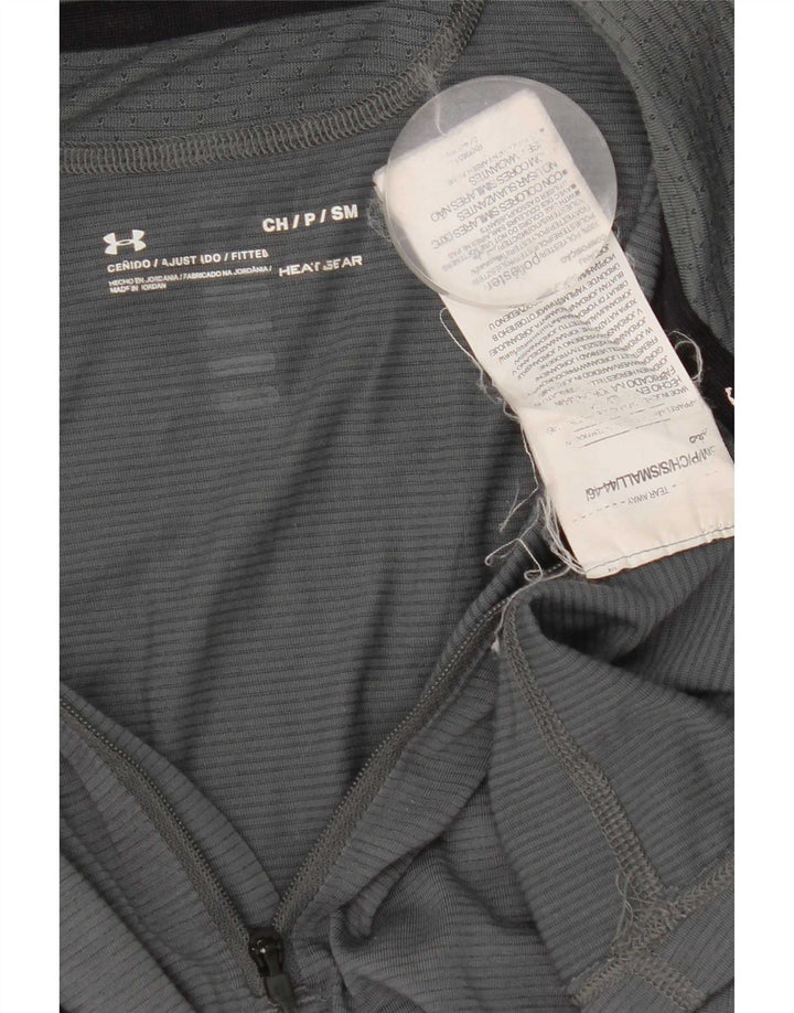 Under Armour muška oprema za toplinu, majica s izrezom i dugim rukavima, mali sivi poliester