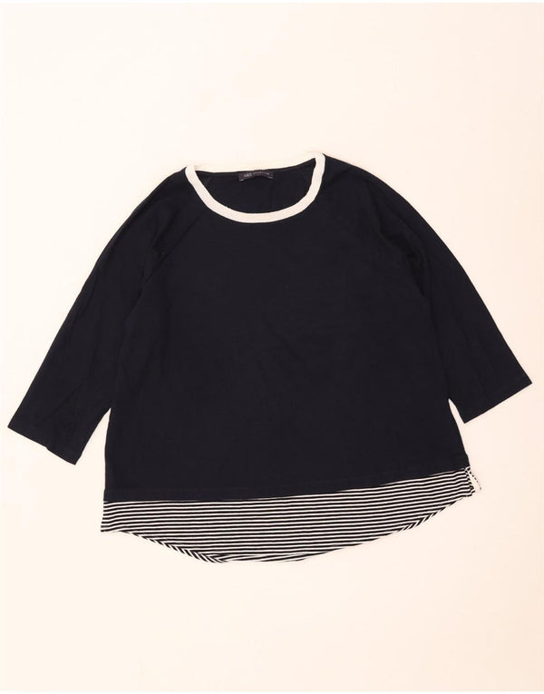 Marks & Spencer ženska majica s 3/4 rukavima UK 18 XL tamnoplava na pruge