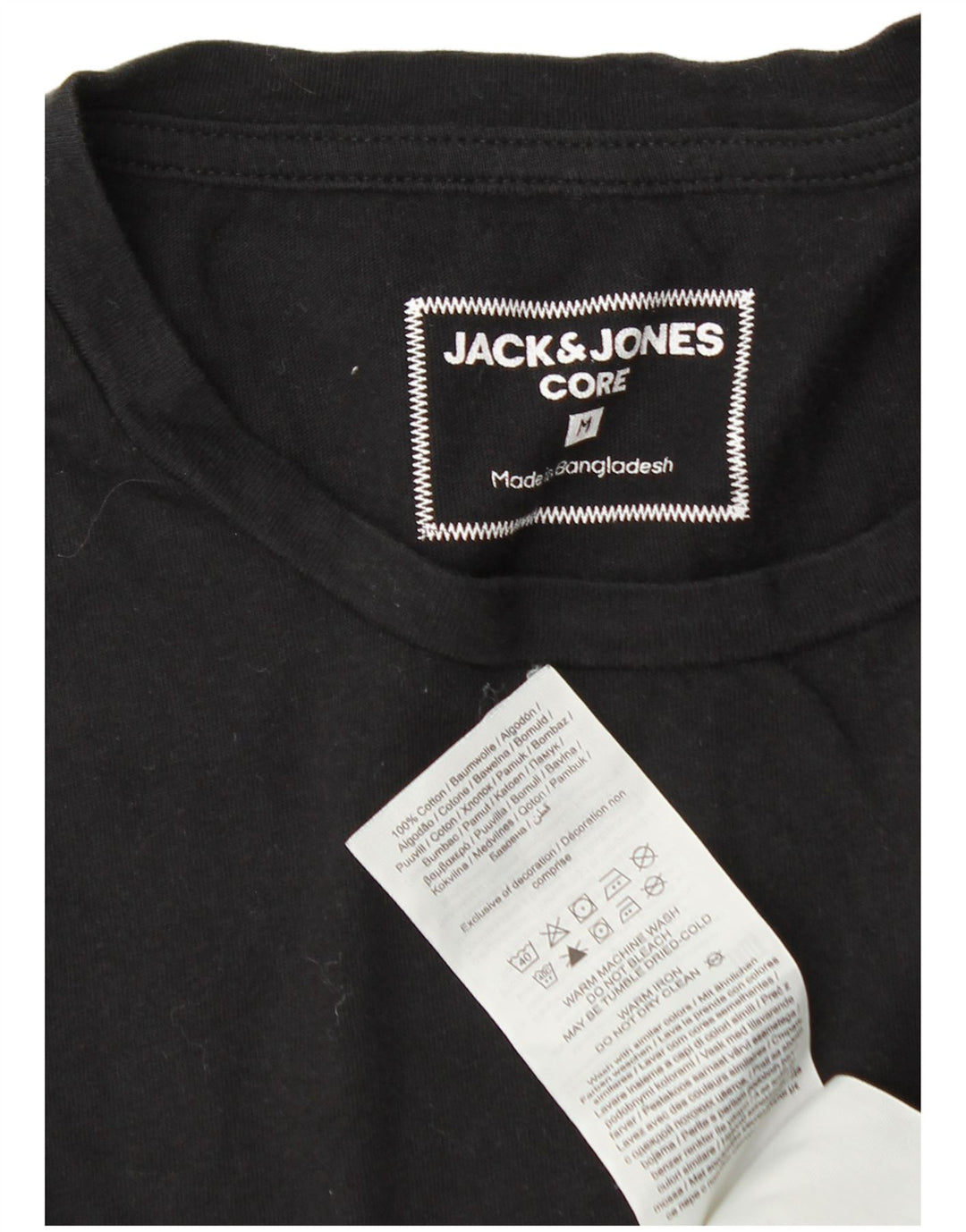 Jack & Jones muška majica dugih rukava s grafikama, srednji crni pamuk