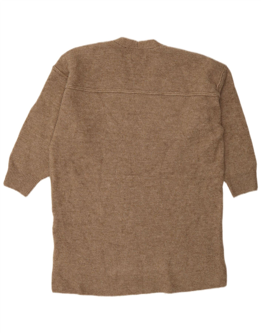 Superdry ženski pulover s velikim V-izrezom UK 12 Srednje smeđi akril