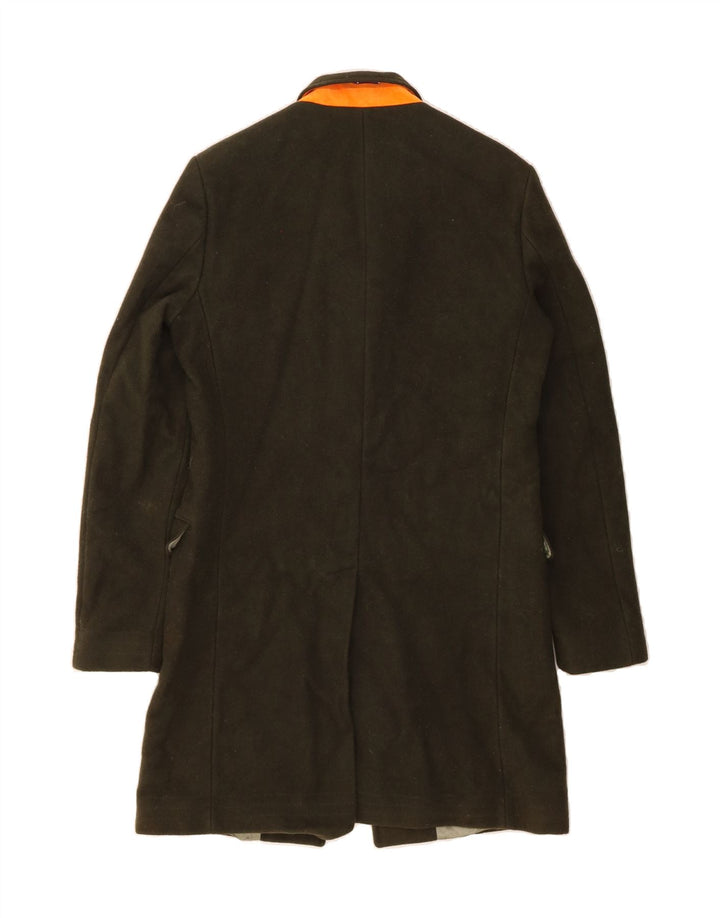 SUPERDRY Mens Overcoat UK 36 Small Khaki Wool Vintage Superdry and Second-Hand Superdry from Messina Hembry 