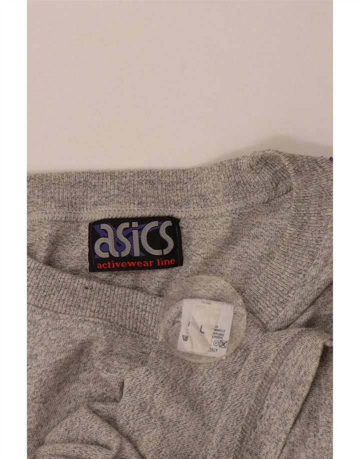 ASICS ženska majica kratkih rukava velikih dimenzija UK 16 Large Grey Flected Cotton