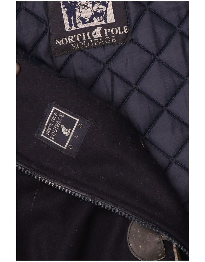 NORTH POLE Muški Duffle Coat UK 40 Large tamnoplava vuna
