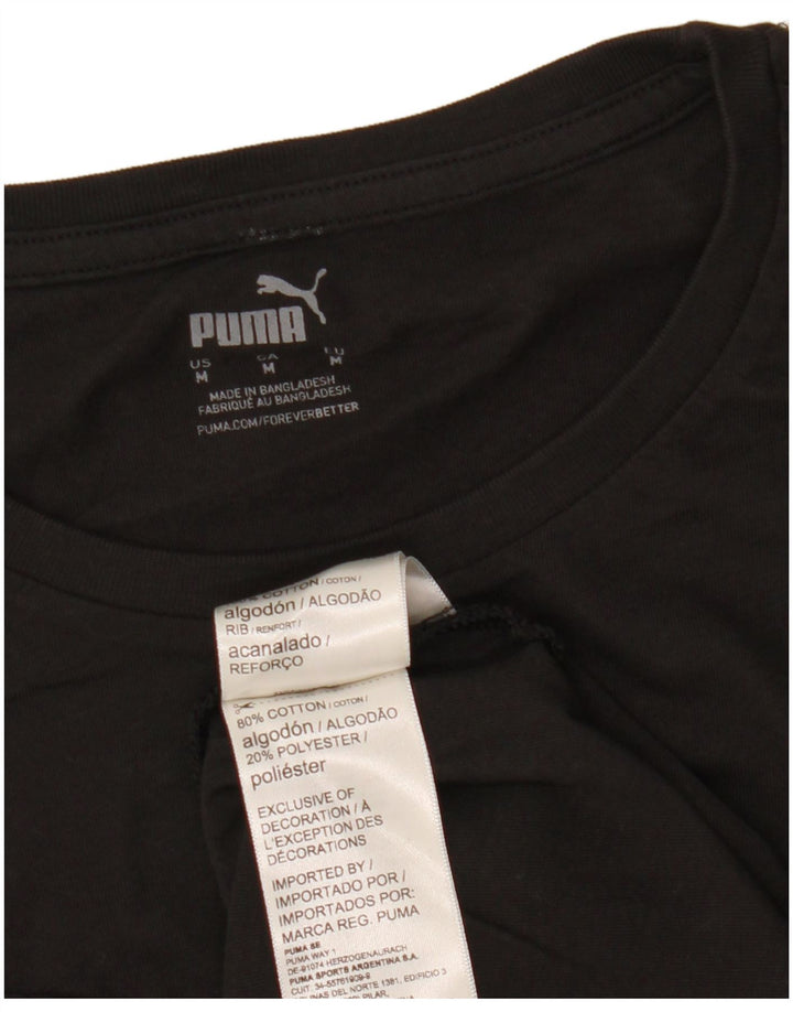 Puma muška majica kratkih rukava srednji crni pamuk