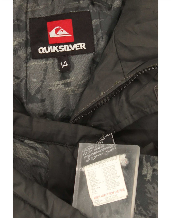 Podstavljena jakna Quiksilver za dječake 13-14 godina, siva poliester