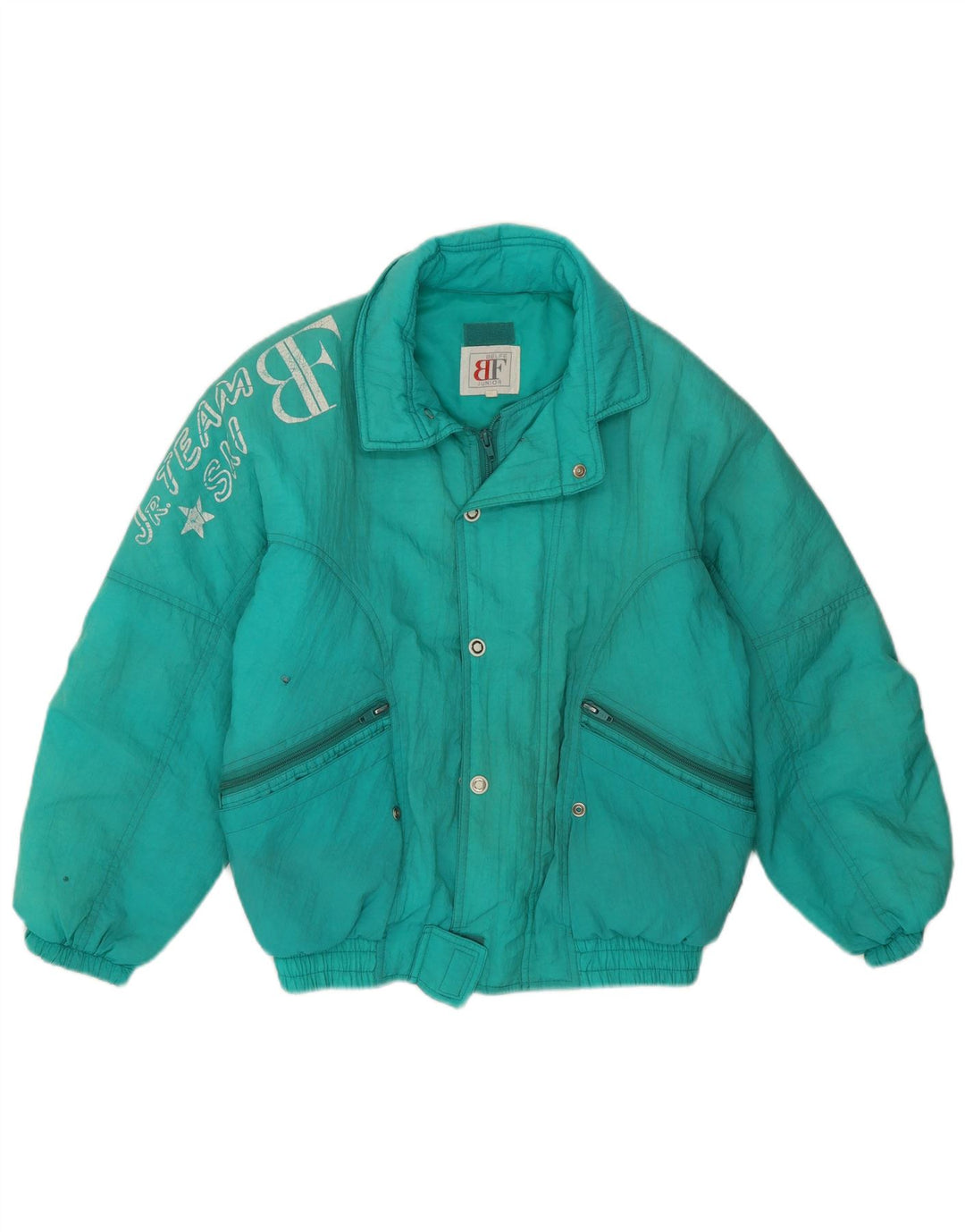 Belfe Girls Oversized Graphic Skijaška jakna 10-11 Years Green Poliamid 80s