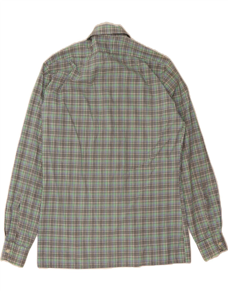 AUSTIN REED Mens Shirt Size 38/15 Medium Green Check Cotton Vintage Austin Reed and Second-Hand Austin Reed from Messina Hembry 
