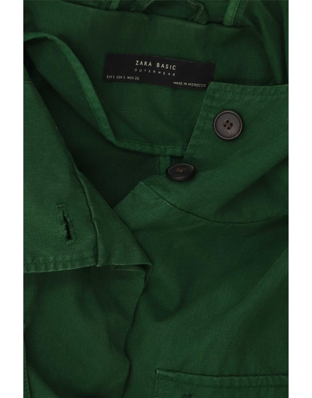 Zara ženska prevelika bomber jakna s kapuljačom UK 10 Mala zelena