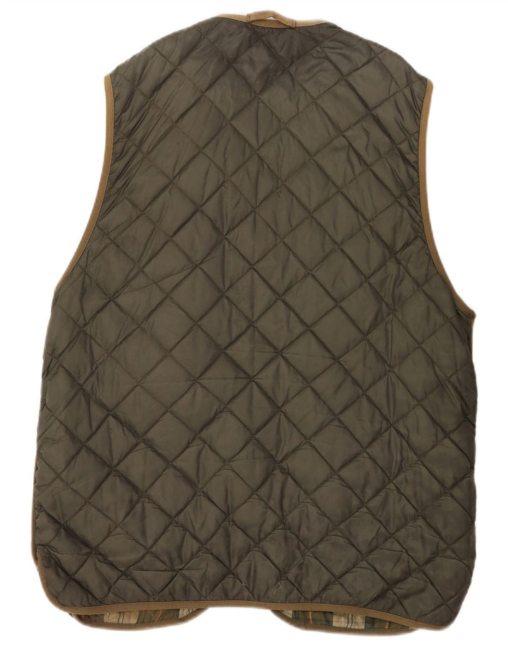 Barbour Mens Quilted Gilet UK 44 Large Kaki