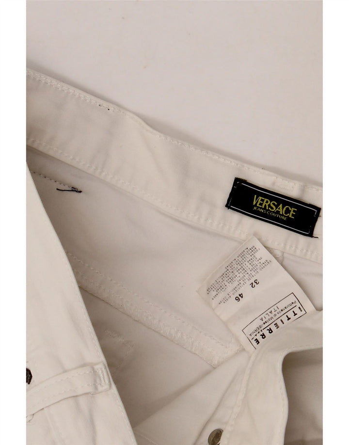 Versace ženske ravne traperice W32 L29 bijeli pamuk