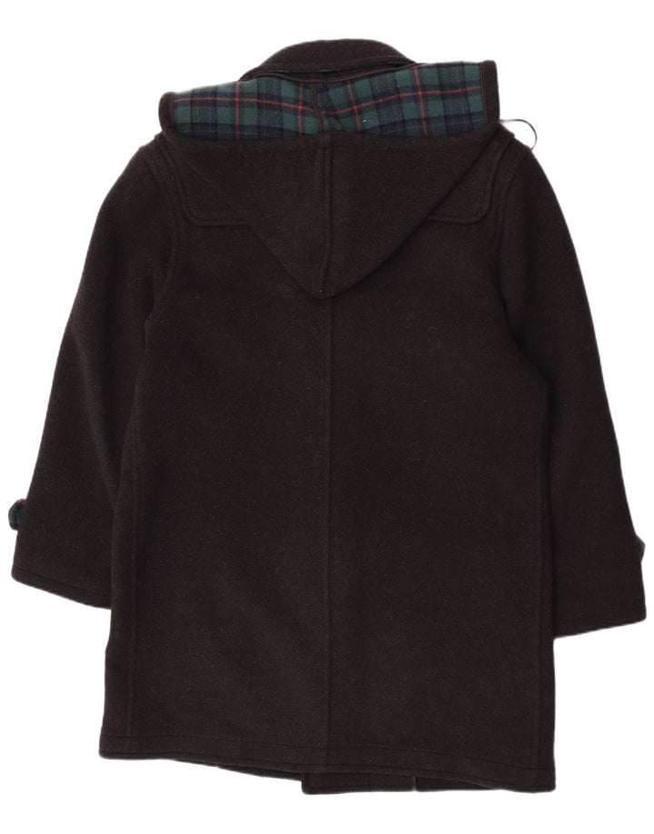 Pierre Cardin muški duffle kaput s kapuljačom IT 48 srednje crne karirane vune