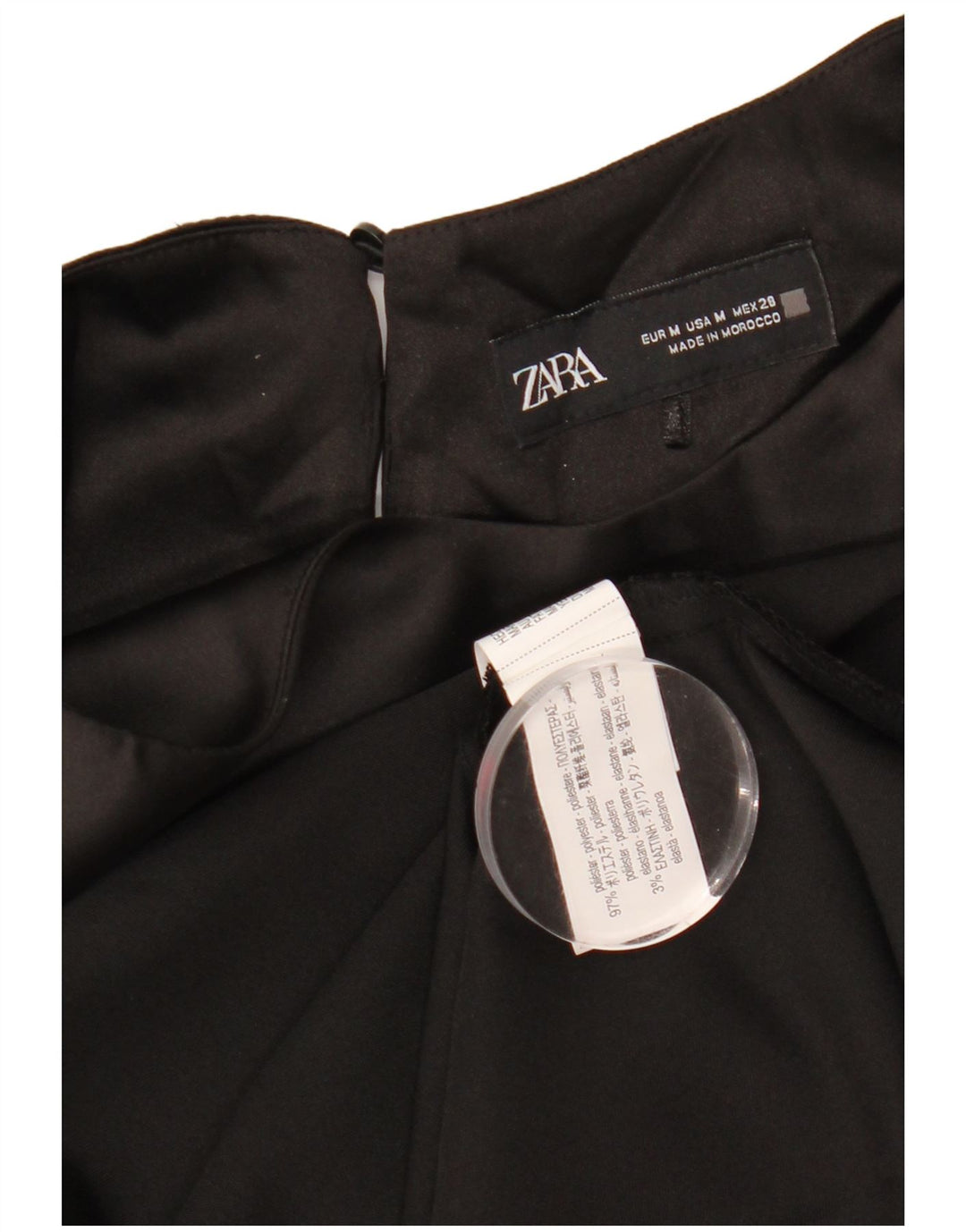 Zara ženska maksi haljina UK 12 Srednji crni poliester