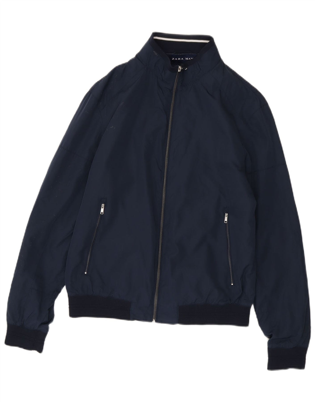 Zara muška bomber jakna UK 40 veliki tamnoplavi poliester
