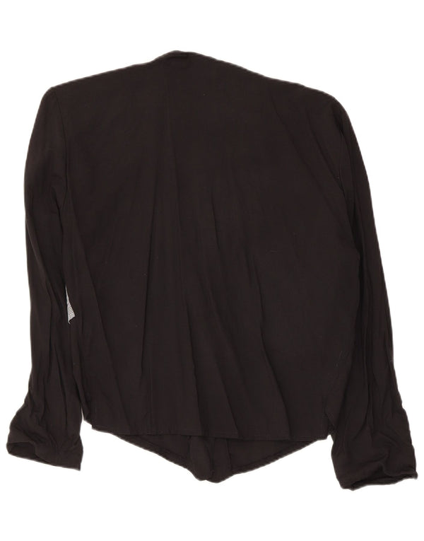 Zoe Womens Shirt Blouse IT 44 Medium Black Check Viscose