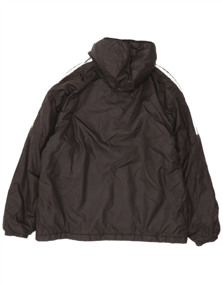 Adidas muška podstavljena jakna s kapuljačom UK 42 XL crni poliester