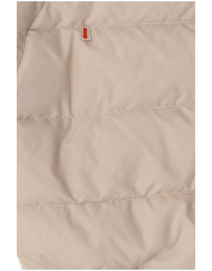 MONCLER Jakna s kapuljačom i podstavljenom podstavom za djevojčice 5-6 godina, bijeli najlon