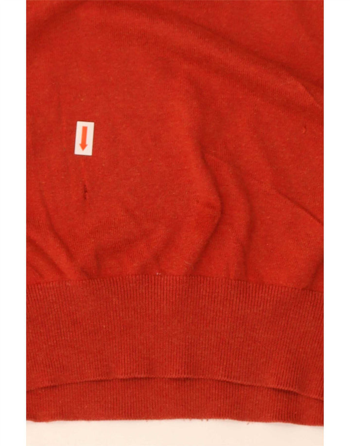 Massimo Dutti muški džemper s V-izrezom 2XL, crveni pamuk