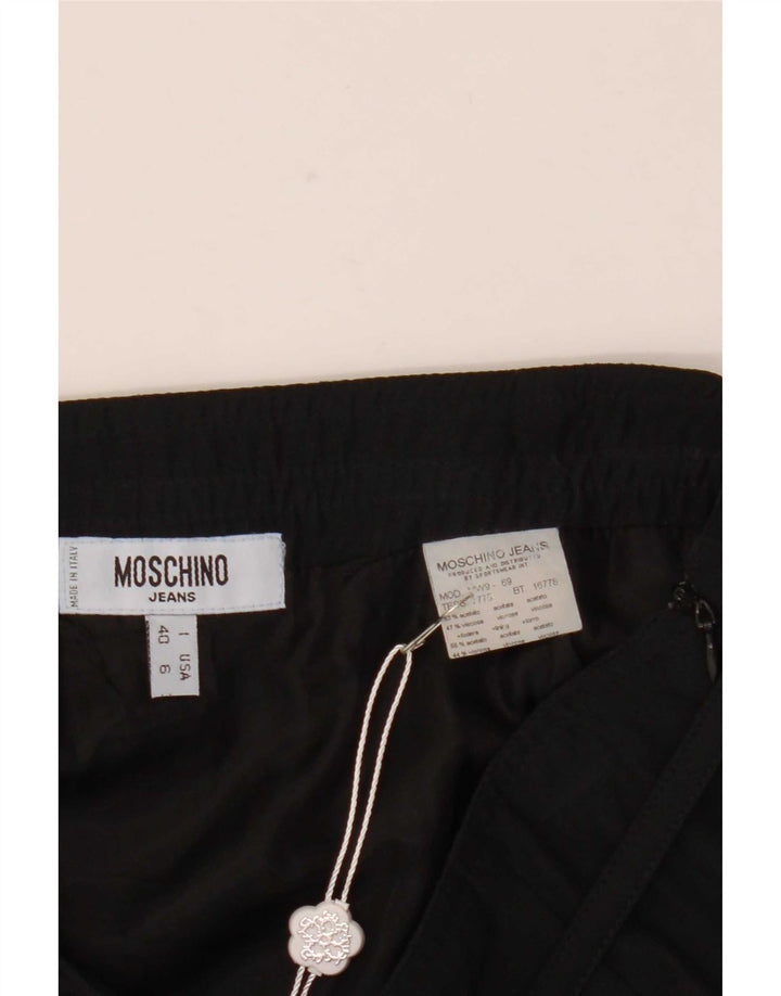 Moschino ženska mini suknja IT 40 mala W27 crni acetat