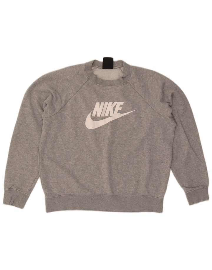 Nike ženski džemper s grafičkim motivima UK 14 srednje sivi pamuk