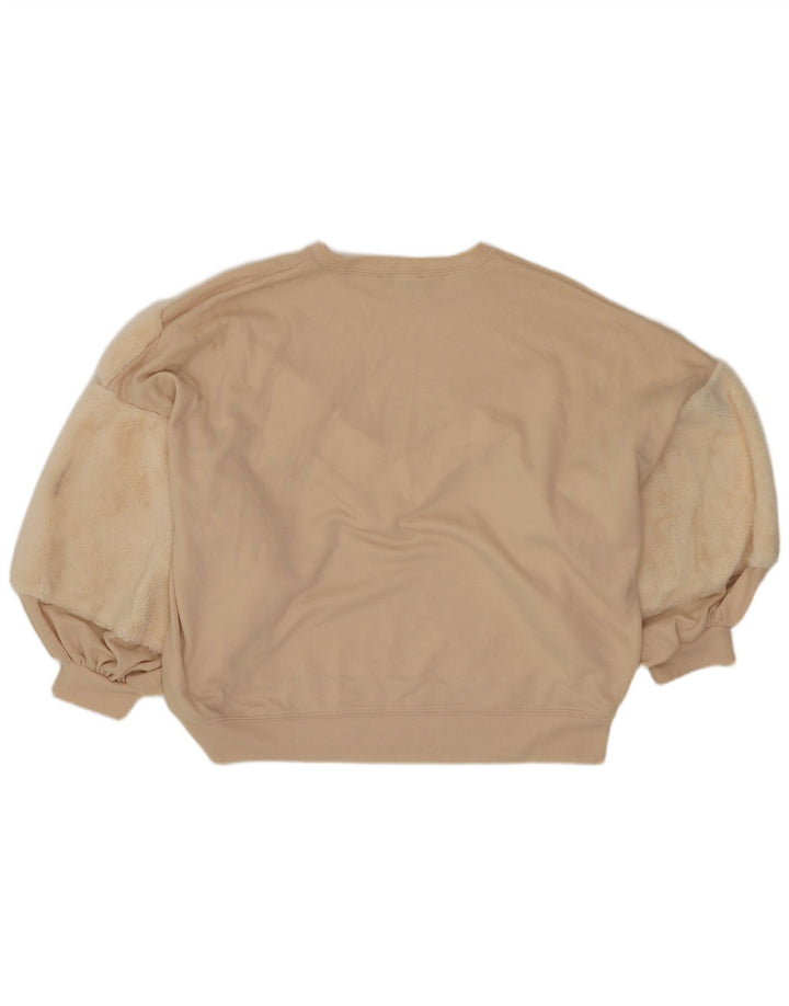 Zara ženski kratki džemper prekomjerne majice UK 10 Small Off White