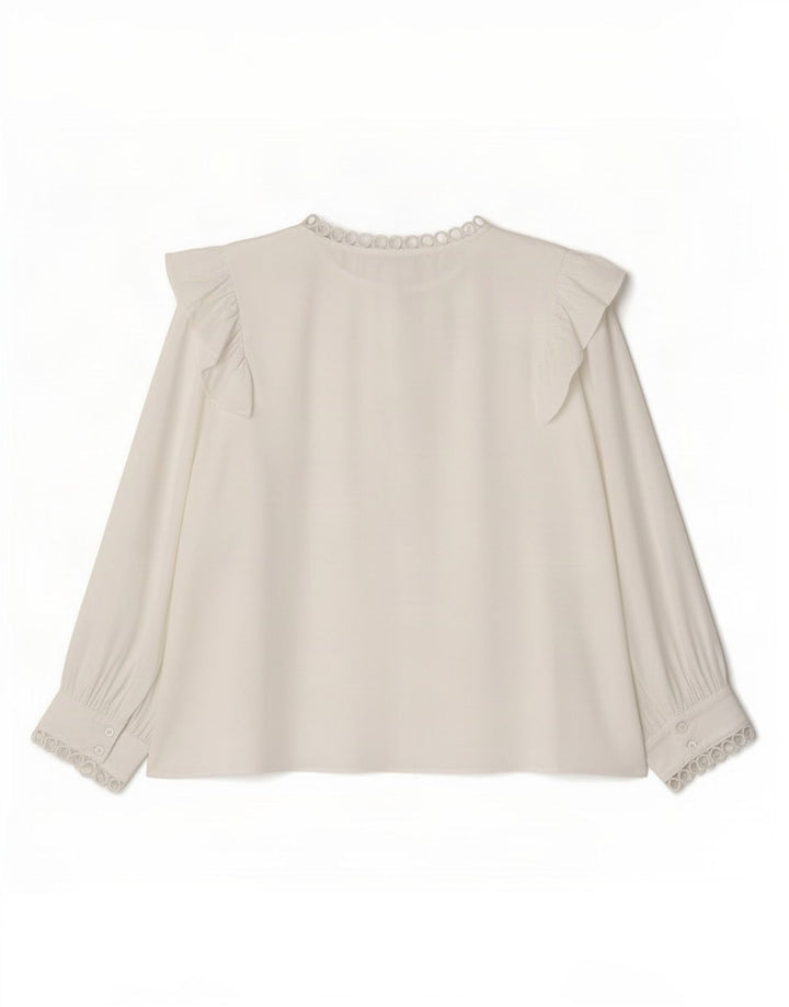 Zara ženski gornji dio bluze 3/4 rukava UK 16 veliki bijeli poliester