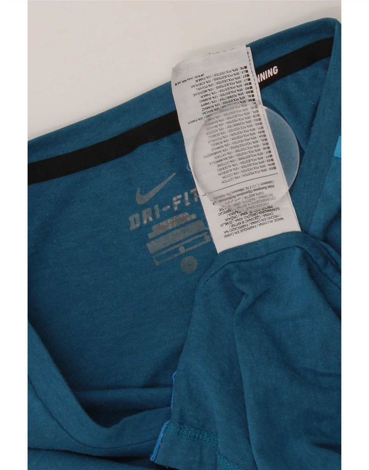 Nike Dri Fit majica kratkih rukava, veliki plavi poliester