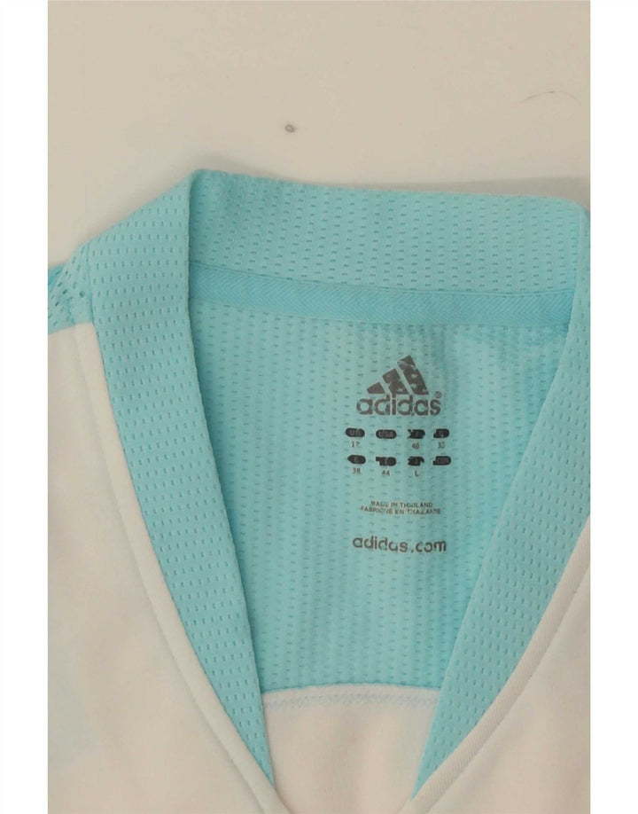 Adidas ženski kratki prsluk UK 12 srednje bijele boje
