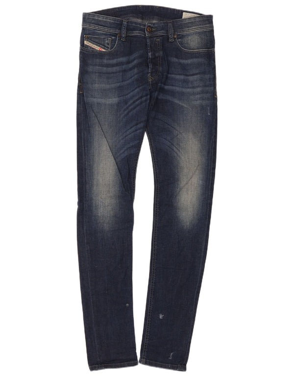Diesel Ženske Sleenker Distressed Slim Skinny traperice W30 L32 Plavi pamuk