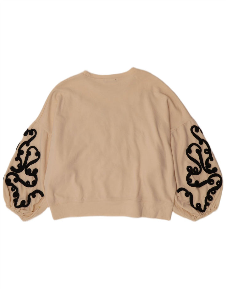 Zara ženski kratki džemperi prekomjerne majice UK 10 Small Beige