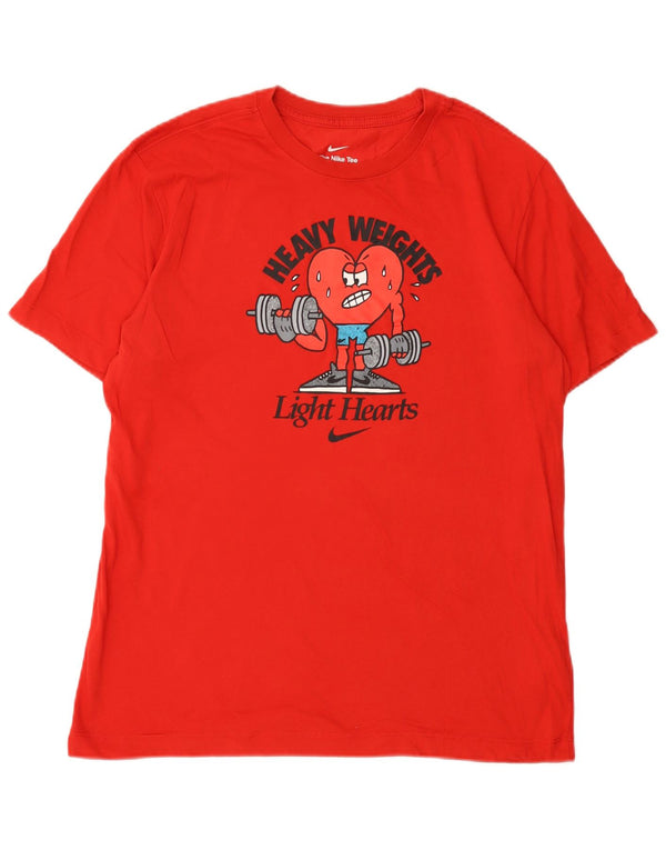 Nike Dri Fit Graphic T-Shirt majica srednje crvene boje