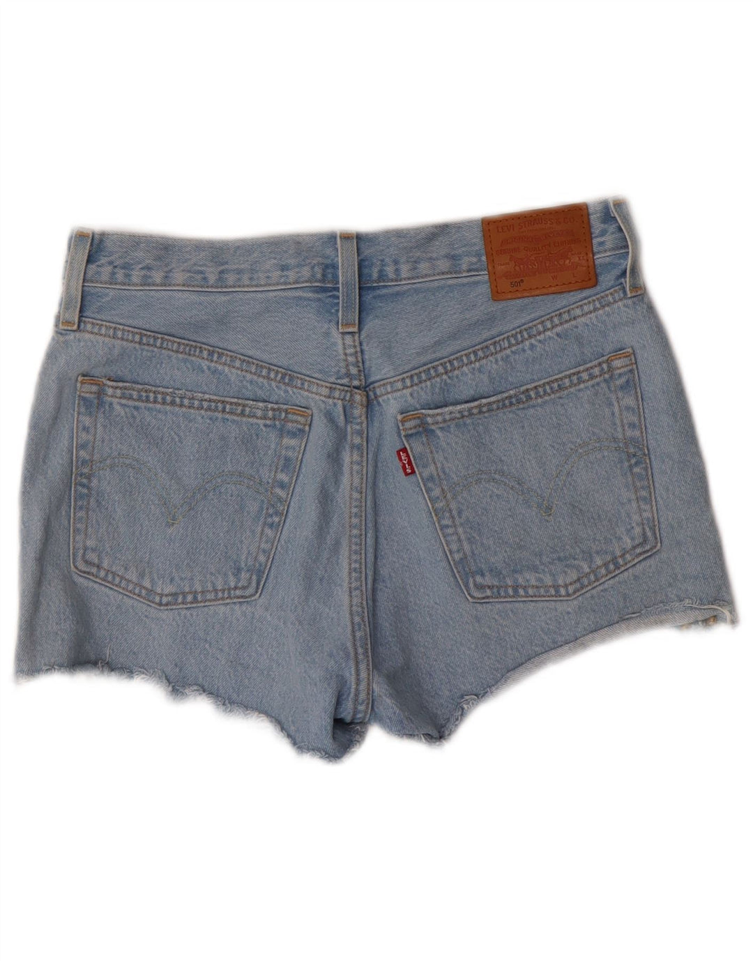 Levi's ženske kratke traper hlače 501 W27 male plave boje pamuka
