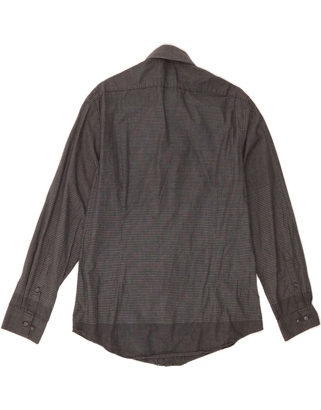 CALVIN KLEIN Mens Extra Slim Fit Shirt Size 15 1/2 Medium Grey Check Vintage Calvin Klein and Second-Hand Calvin Klein from Messina Hembry 