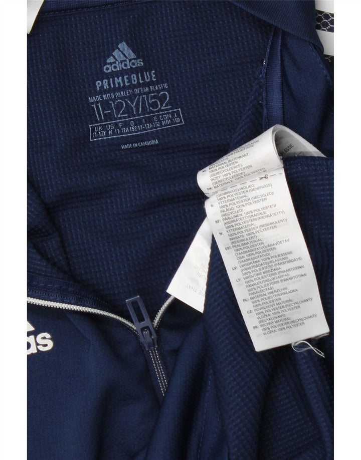 Adidas majica dugih rukava s grafikom za dječake 11-12 godina tamnoplava