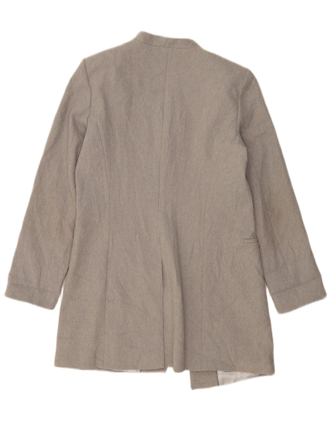 CALVIN KLEIN Ženska dugačka jakna otvorenog sakoa US 12 veliki sivi poliester