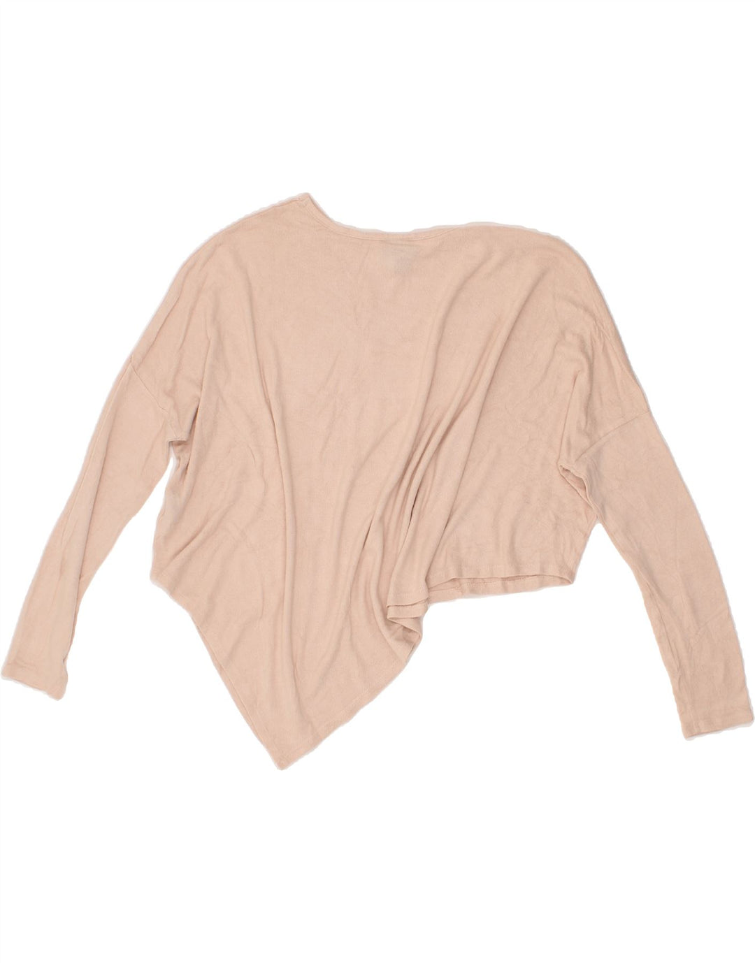 MOSSIMO Womens Asymmetric Top Long Sleeve UK 6 XS Pink Wool Vintage Mossimo and Second-Hand Mossimo from Messina Hembry 