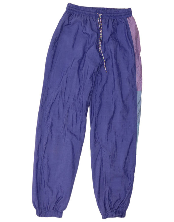 Vintage muške trenirke Hlače Joggers Mali ljubičasti najlon u blokovima boja