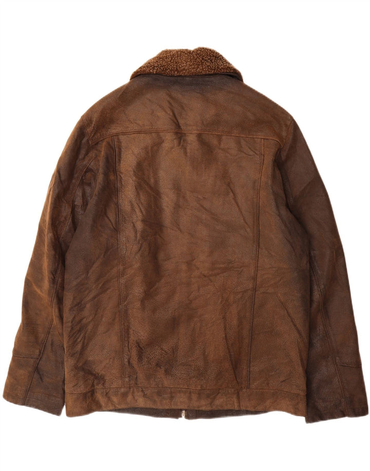 Vintage muška kožna jakna UK 40 Large Brown Leather Classic