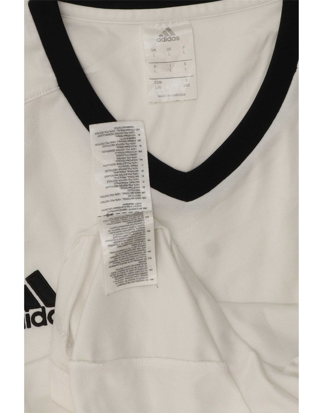 Adidas muška majica Climalite, veliki bijeli poliester