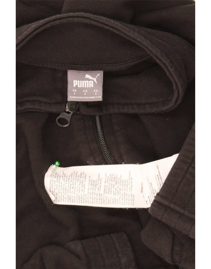 Puma ženska gornja jakna prevelike trenirke UK 10 Mala crna pamuk