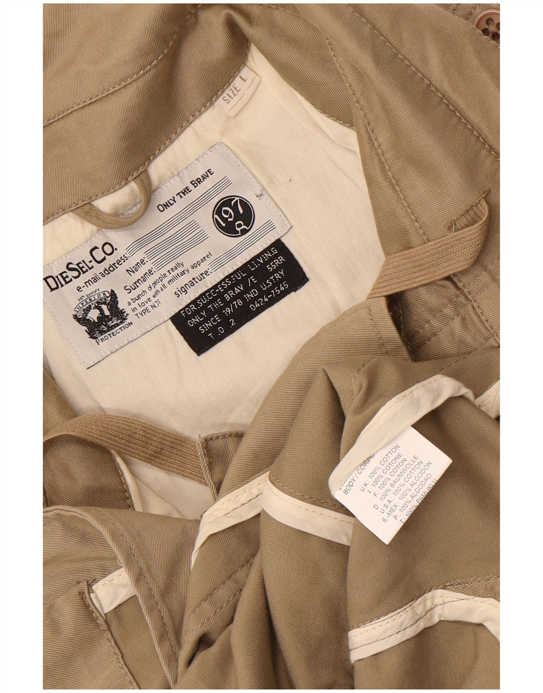 Diesel muška pomoćna jakna UK 40 Large Beige Cotton