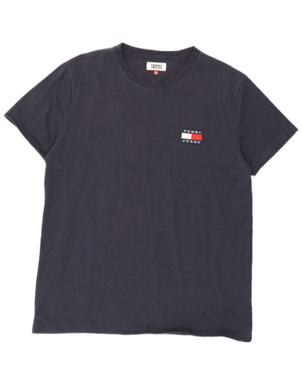 Tommy Hilfiger Ženska obična majica kratkih rukava UK 18 XL tamnoplavi pamuk