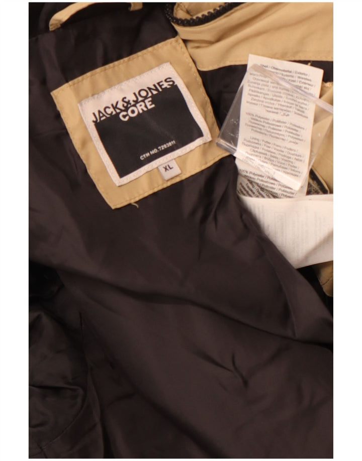 Jack & Jones muška podstavljena jakna s kapuljačom UK 42 XL bež poliester