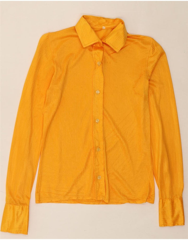 VINTAGE Womens Shirt Blouse IT 44 Medium Orange Vintage Vintage and Second-Hand Vintage from Messina Hembry 