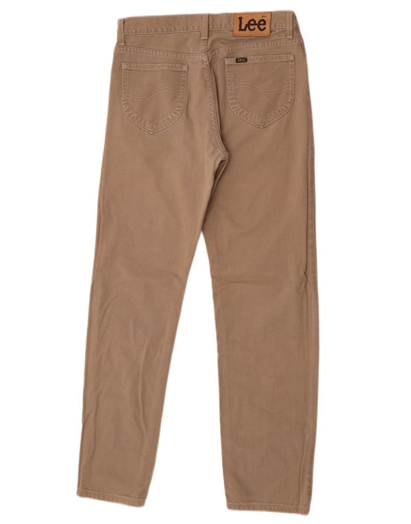 Lee Mens Brooklyn Straight Jeans W33 L34 Bež Pamuk