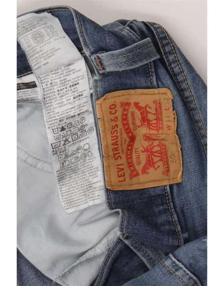 Levi's muške 506 ravne traperice W34 L32 plavi pamuk