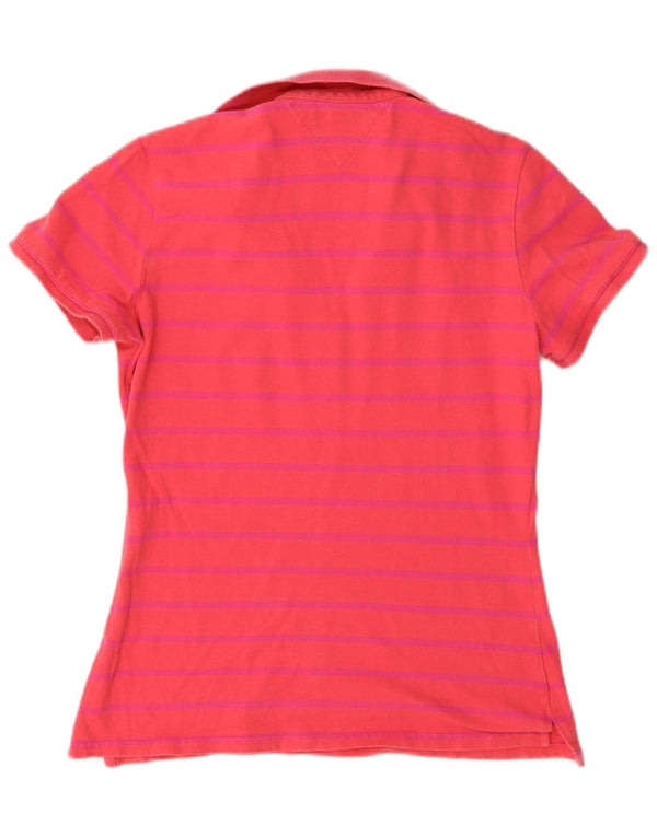 Tommy Hilfiger ženska polo majica standardnog kroja UK 14 srednje crvene pruge